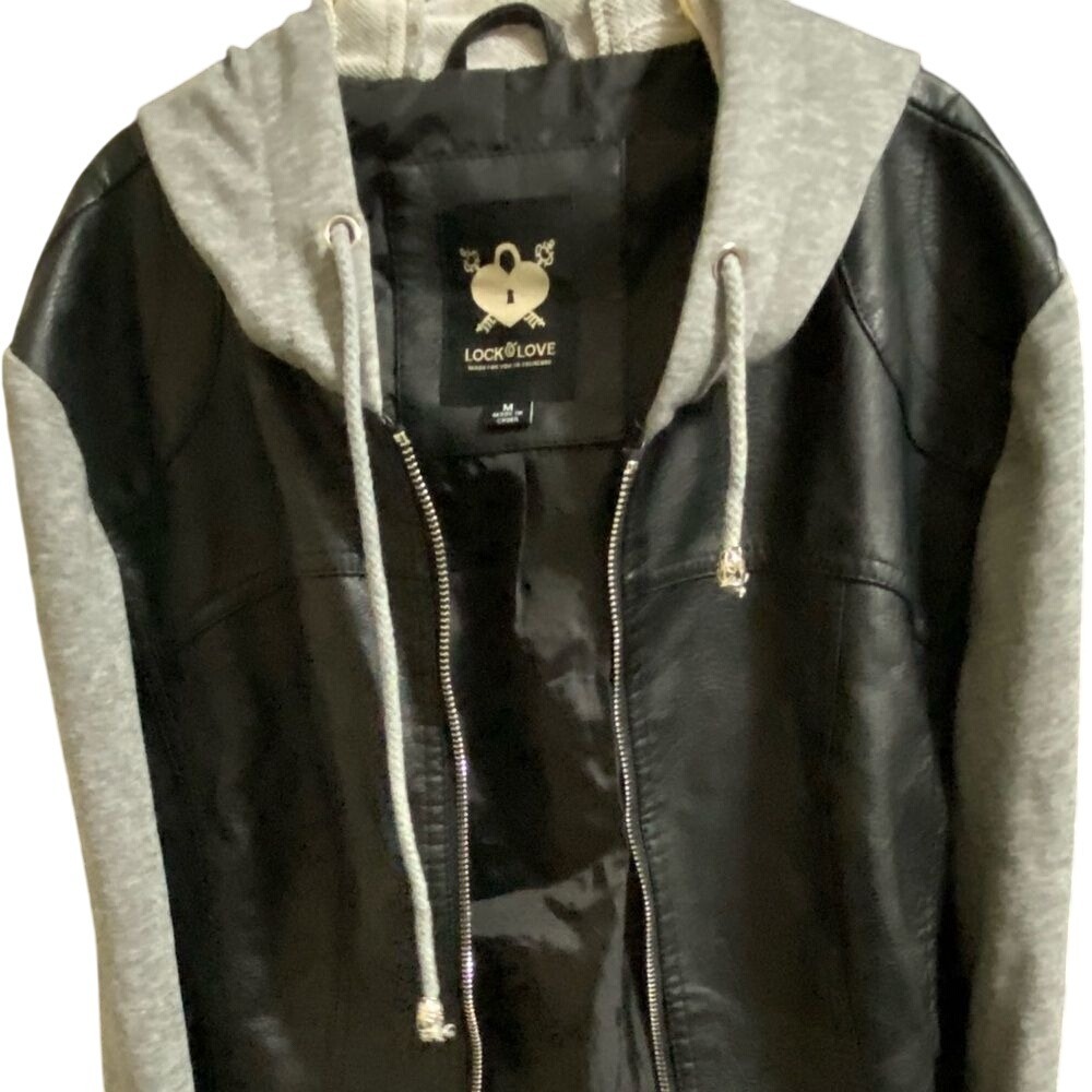 Lock & Love Faux Leather Medium Jacket‎